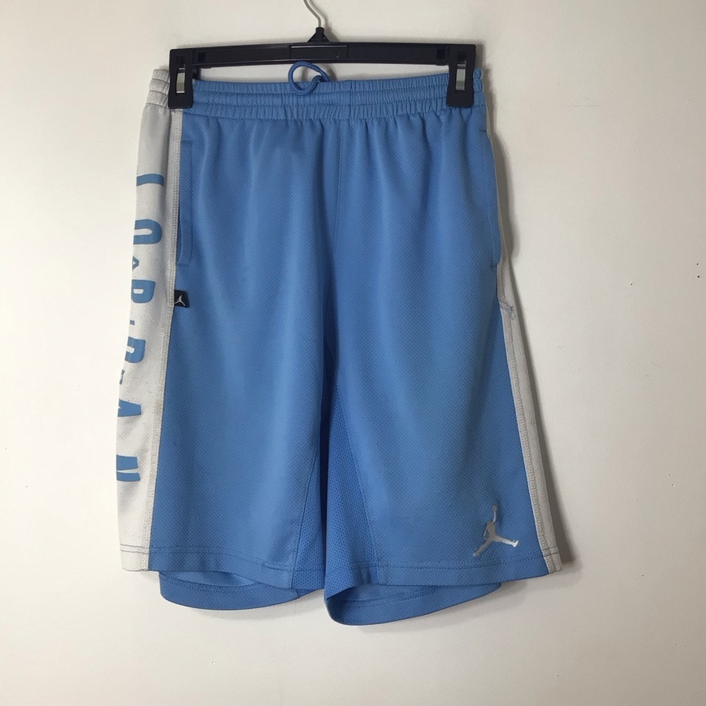 Boy shorts large blue Michael Jordan kids basketball long white blue